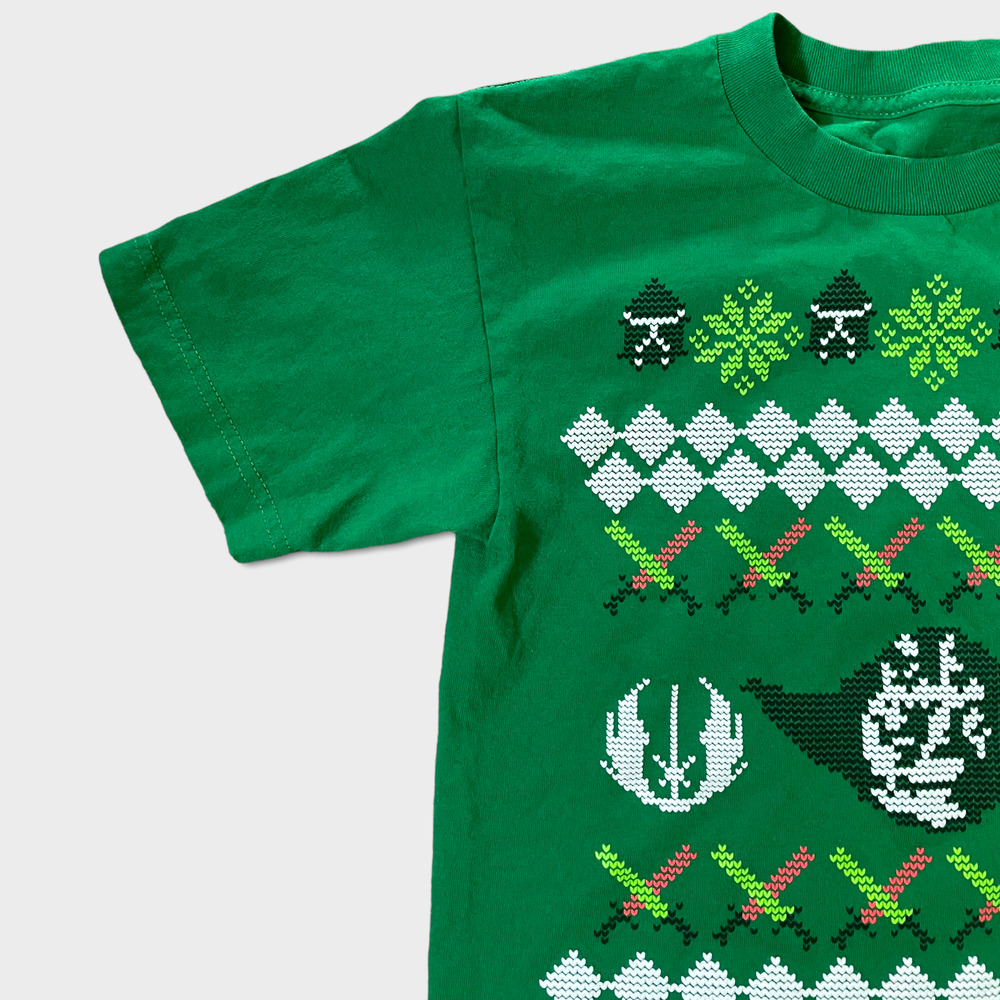 Star Wars Yoda Cross-Stitch, Needlepoint Christmas, Holiday, Winter T-Shirt - Picture 3 of 7